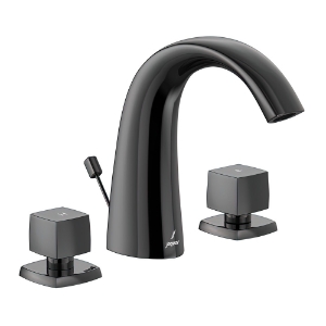 Picture of 3 Hole Basin Mixer with popup waste - Black Chrome